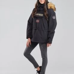 Vêtements Femme Parkas Napapijri SKIDOO Noir -Manteaux Soldes Magasin 7762411 500 C