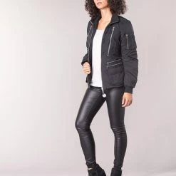 Vêtements Femme Doudounes Diesel W-BLANKYT Noir -Manteaux Soldes Magasin 7816581 500 C