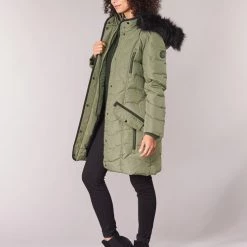 Vêtements Femme Doudounes S.Oliver LANGILA Kaki -Manteaux Soldes Magasin 7837246 500 C