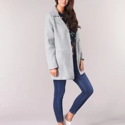 Vêtements Femme Manteaux Vila VIDORY Gris -Manteaux Soldes Magasin 7881090 500 C