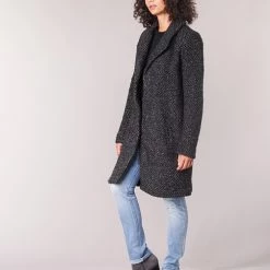 Vêtements Femme Manteaux Vila VICAT Noir -Manteaux Soldes Magasin 7881091 500 C