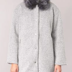 Vêtements Femme Manteaux Le Temps des Cerises DUCHESSE Gris 10 Vêtements Femme Manteaux Le Temps des Cerises DUCHESSE Gris -Manteaux Soldes Magasin 7882071 500 D