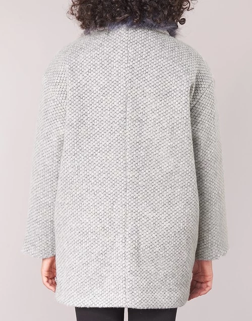 Vêtements Femme Manteaux Le Temps des Cerises DUCHESSE Gris 7 Vêtements Femme Manteaux Le Temps des Cerises DUCHESSE Gris – Image 5