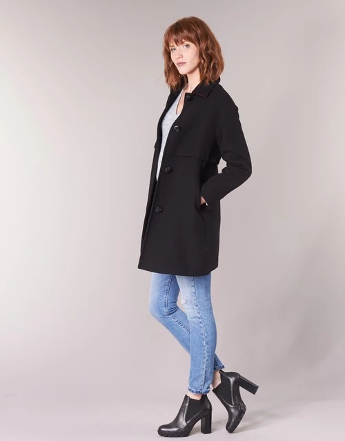 Vêtements Femme Manteaux Sisley FAREDA Noir 5 Vêtements Femme Manteaux Sisley FAREDA Noir – Image 3