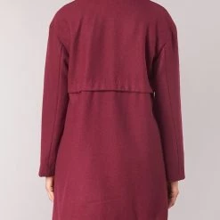 Vêtements Femme Manteaux Sisley FAREDA Bordeaux -Manteaux Soldes Magasin 7882384 500 E