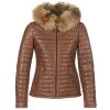 Vêtements Femme Doudounes Oakwood HAPPY Cognac -Manteaux Soldes Magasin 8024297 500 A