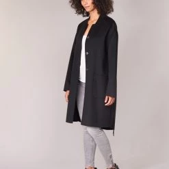 Vêtements Femme Manteaux Benetton MARBELLO Noir -Manteaux Soldes Magasin 8025465 500 C