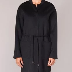 Vêtements Femme Manteaux Benetton MARBELLO Noir -Manteaux Soldes Magasin 8025465 500 D
