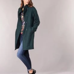Vêtements Femme Manteaux One Step DENTZ Vert -Manteaux Soldes Magasin 8035106 500 C
