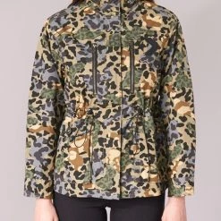 Vêtements Femme Parkas Converse CONVERSE UTILITY F2 JACKET Kaki / Beige / Bleu -Manteaux Soldes Magasin 8043153 500 D