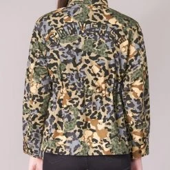 Vêtements Femme Parkas Converse CONVERSE UTILITY F2 JACKET Kaki / Beige / Bleu -Manteaux Soldes Magasin 8043153 500 E