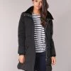 Vêtements Femme Manteaux Naf Naf BULODI Noir -Manteaux Soldes Magasin 8048526 500 B