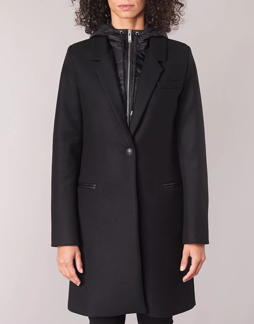 Vêtements Femme Manteaux Ikks AFTER Noir 5 Vêtements Femme Manteaux Ikks AFTER Noir – Image 4