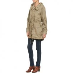 Vêtements Femme Trenchs Tommy Hilfiger JANINE Beige -Manteaux Soldes Magasin 817102 500 D