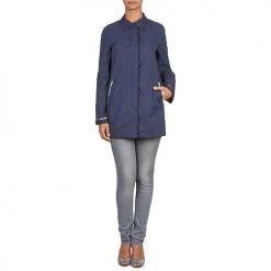 Vêtements Femme Trenchs La City FELICIANA Marine -Manteaux Soldes Magasin 827645 500 C