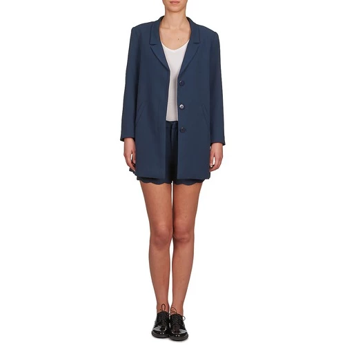 Vêtements Femme Manteaux See U Soon CARINA Marine 5 Vêtements Femme Manteaux See U Soon CARINA Marine – Image 3