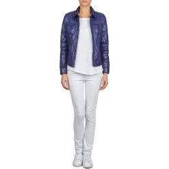 Vêtements Femme Doudounes Alba Moda ANKE Bleu -Manteaux Soldes Magasin 865406 500 C