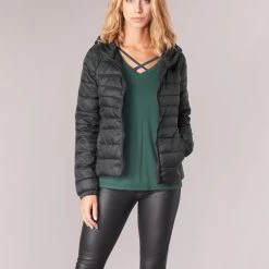 Vêtements Femme Doudounes Only ONLTAHOE Noir -Manteaux Soldes Magasin 8831147 500 B