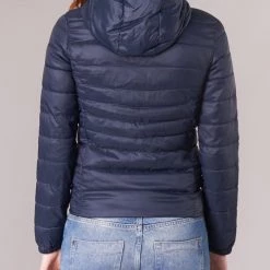 Vêtements Femme Doudounes Only ONLTAHOE Marine -Manteaux Soldes Magasin 8831150 500 E