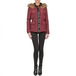 Vêtements Femme Doudounes Betty London BAMBOU Bordeaux -Manteaux Soldes Magasin 887836 500 C
