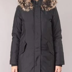 Vêtements Femme Parkas Only ONLKATY Noir -Manteaux Soldes Magasin 9467080 500 D