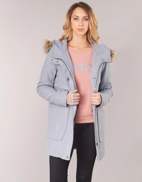 Vêtements Femme Manteaux Only ONLNOAH Gris 3 Vêtements Femme Manteaux Only ONLNOAH Gris