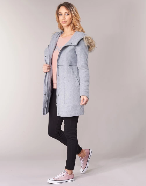 Vêtements Femme Manteaux Only ONLNOAH Gris 5 Vêtements Femme Manteaux Only ONLNOAH Gris – Image 3