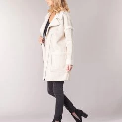 Vêtements Femme Manteaux Only ONLFELICITY Beige -Manteaux Soldes Magasin 9467105 500 C